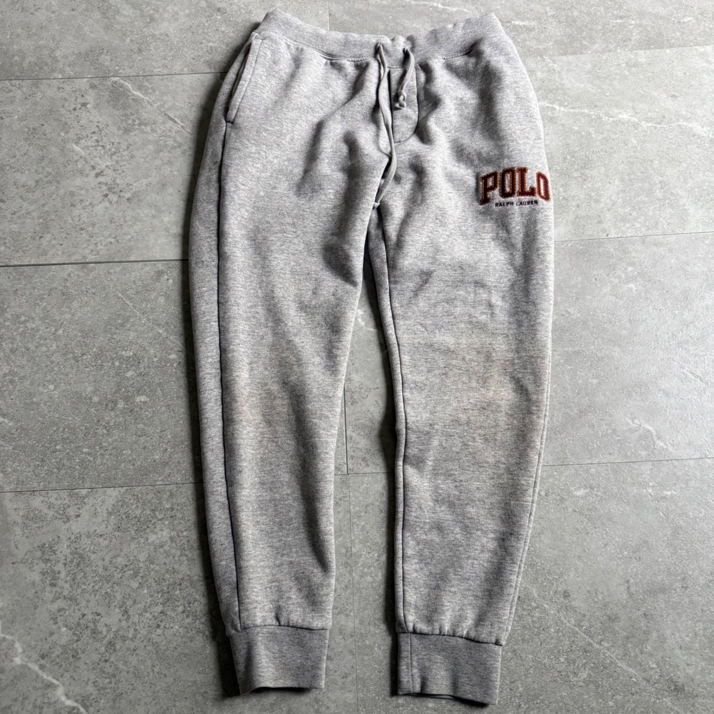 Polo Ralph Lauren Grey Spellout Sweatpants Small